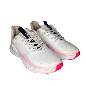 G/FORE MG4+ O2 G/LOCK Women’s 7 Golf Shoes White Pink Spikes GLF000099 Clean